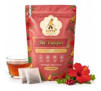 Kidney Tea 30 Tea Bags The PURIFIER by KUKER Detox Drink Tea with Hibiscus, Nettle, Bearberry, Birch, Horsetail Tea, Cranberry Tea Leaves Flavour - Detox Tea Blend, Detox Cleanse Tea 50g