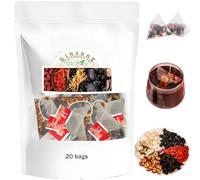 Kidney Tea Formula Ginseng Five Treasure Tea, Ginseng Six Treasure Combination Scented Red Date Wolfberry Chinese Kidney Cleanse Men's Health Mulberry for Men Women (1)