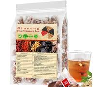 Kidney Tea Formula Ginseng Six Treasures, Turmeric Kidney Tea Formula Ginseng Eight Treasure,Traditional Chinese Kidneys Cleansing Teas (2 Set=50 Bags)