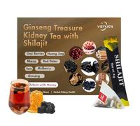 Kidney Tea Formula Ginseng Ten Treasure Tea w/Shilajit Saffron, Traditional Chinese Herbal Tea Bags, Ginseng & Mulberry Herbal Tea, Kidney Cleanse Detox & Repair Tea for Men Women,for Sleep & Stress