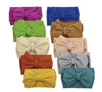 KIDOCHEESE Big Bows Baby Girl Headbands with Bows Elastics Nylon Hairbands Oversized Head Wraps Large Hair Bow Hair Accessories for Baby Girls Newborn Infant Toddlers Kids