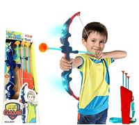 Kidoloop 41CM Kids Bow and Arrow Set - Light-Up Archery Toy with 3 Suction Cup Arrows and Quiver - Fun Target Practice and Sports Active Playset for Boys and Girls Ages 6+ Years