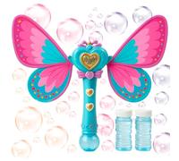 Kidoloop Butterfly Bubble Fairy Wand 36cm - Light Up Musical Bubble Wand with Wings, Magic Bubble Toy Stick for Kids, Outdoor and Indoor Play, Birthday Gift for Girls and Boys Ages 3+ Years