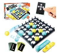 Kidoloop Desktop Bounce Ball Game With 16 Balls, 9 Challenge Cards for 2-4 Players - Family Party Ping Pong Table Top Board Game for Adults & Children 3+ Years