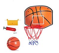 kidoloop Kids Basketball Hoop with Hard PVC Backboard Pump and Ball Hanger Hook Indoor Outdoor Large Basketball Set with Net Ball and Pump Portable Sport Toys for Kids Basketball Set, Design 4