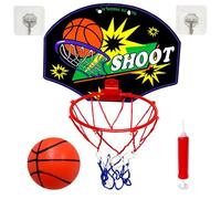 kidoloop Kids Basketball Hoop with Hard PVC Backboard Pump and Ball Hanger Hook Indoor Outdoor Large Basketball Set with Net Ball and Pump Portable Sport Toys for Kids Basketball Set, Design 5
