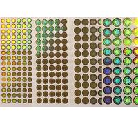 Kidoloop Tamper Proof Stickers Pack of 2000-12mm Gold Hologram Security Stickers, Void Labels, Warranty Sticker for Electronics, Retail Packaging & Asset Protection