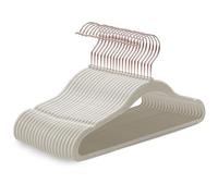 Kidoola 20 Velvet Baby Hangers, Nursery Coat Clothing Hangers for Babies, Infant, Toddlers and Kids, Unisex for Boys or Girls up to 24 Months (Ivory/Rose Gold)