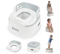 Kidoola 3-in-1 Potty Training Seat & Step Stool, For Kids Aged 2 to 4+ in Grey Kidoola Grey