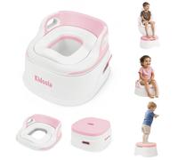 Kidoola 3-in-1 Potty Training Seat & Step Stool, For Kids Aged 2 to 4+ in Pink Kidoola Pink