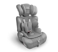 Kidoola Adjustable Car Seat for Toddlers & Children - Safety Certified Booster Seat, Padded & Comfortable with 3 Adjustable Age Functions & Straps, Up to 12 Years - ECE R44/04 (Grey & Black) (Grey)