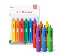 Kidoola Baby Bath Crayons - 6 Pack of Washable, Non-Toxic Crayon Pens for Bathtime Fun - Easy to Clean, Vibrant Colors - Perfect for Toddlers Ages 3+