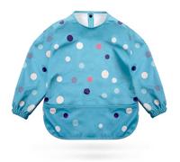 kidoola Baby Led Weaning Bib with Sleeves - Mess-Free, Waterproof Soft, Safe & Stylish for 6-12 Months Babies & Toddlers Apron with Full Coverall Coverage (Pack of 2)