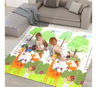 Kidoola Reversible Large Baby Play Mat, Giraffe & Road in Natural | Size: 200 cm x 100 cm Kidoola Natural 200 cm x 100 cm