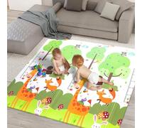 kidoola Reversible Large Baby Play Mat | Soft Playmat for Baby's Crawling, Tummy Time | Thick Floor Mats for Children, Toddlers & Babies | Play Mats for Floor in Bedroom, Nursery & Playroom (Style 1)