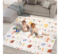 kidoola Reversible Large Baby Play Mat | Soft Playmat for Baby's Crawling, Tummy Time | Thick Floor Mats for Children, Toddlers & Babies | Ideal for Floor in Bedroom, Nursery & Playroom (Style 2)