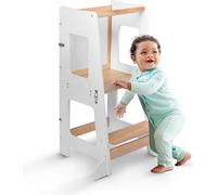 Kidoola Toddler Learning Tower & Mini Desk (Up To 12 Years), Safe & Creative For Kids, Toddler Steps Stool With Secure Safety Bars