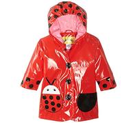 Kidorable Red Ladybug PU All-Weather Raincoat for Girls With Fun Polka Dots and Ladybug Pocket, Red, 6