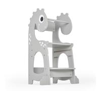 Kidoz Learning Tower, Nursery Step Stool Kitchen Helper, Adjustable Steps for Kids from 18 months to 5 Years (Dino (Grey))