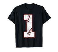 Kids 1 Year Old Shirt 1st Birthday Baseball Party Number #1 T-Shirt