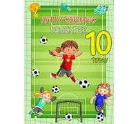 Kids 10th Birthday Football Card for Daughter - From Mum Dad Greeting Blank Inside Envelope Included Gift Idea UK