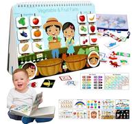 Kids - 12 Pages Educational Learning Sensory Toys - Workbook Activity Binder Toys, Preschool Learning Book for Boys Girls Ages 3-5, Fine Motor Skills Development