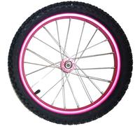 Kids 16" Front Wheel/Trailer With Pink Rim And Black Tyre