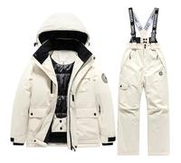 Kids 2 Pcs Ski Suit Set UK, Boys Ski Suit Snowsuit 2 Piece Outfits Set Children Lightweight Outfit Winter Warm Windbroof Puffer Down Jacket Snow Suits for Unisex Baby Toddler