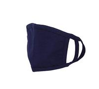 Kids 2 Ply Face Mask Washable Reusable Face Covering for Children, Cotton Face Mask Breathable Safety Mask Protection from Pollution, Navy Blue, 14cm x 10cm, 10pcs