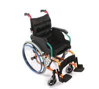 Kids' 22 Inch Lightweight Sports Wheelchair, Steel Foldable Frame with Removable Armrests, Manual Wheelchair for Children's Daily Use & Activities