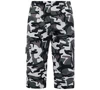 Kids 3/4 Camouflage Shorts Fully Elasticated Boys & Girls Army Combat Cargo Pant[White,4 Years]