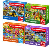 Wooden Jigsaw Puzzles for Kids Year Olds - Set of 4 5 4 6 7-60 8-12