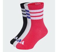 Kids 3-Stripes Cushioned Crew Socks 3 Pair Pack