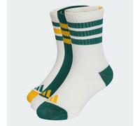 adidas Unisex Kids 3Stripes Cushioned Sportswear Crew Socks 3 Pair Pack Socks, off white/collegiate green/off white, 6-7 Years
