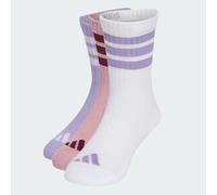 adidas Unisex Kids 3Stripes Cushioned Sportswear Crew Socks 3 Pair Pack Socks, magic lilac/white/magic mauve, XS