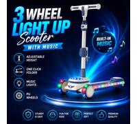 Kids 3 Wheel LED Light Up Scooter with Music