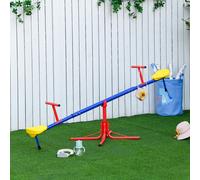 Kids 360 Degree Rotating Metal Seesaw Swivel Teeter Totter Children's Playground Equipment for Garden Outdoor Indoor Swing