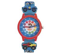 Kids 3D Band First Watch - Analog Color Watch - Monster Trucks, Dinosaurs, Spider - Time Teacher - Girls, Boys, Children - School Watch, Monster Truck Analog Watch, Monster Truck