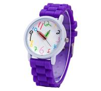 Kids 3D Cute Silicone Children Toddler Wrist for Boys Little Child Girls Fitness Watches Ages 7-10 (Purple, One Size)
