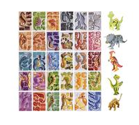 Kids 3D Puzzles - 30 Pieces Assembly Kit, Animal Learning Toy for Boys, Paper Cartoon Jigsaw with Interlocking Tabs, Cognitive Skill Tool for Spatial Reasoning Shape Recognition Pattern Matching