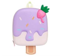 Kids 3D Strawberry Backpack Purple Ice Cream Design Oxford And Eva 24 X 28 X 10 Cm