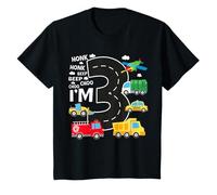 Kids 3rd Birthday 3 Year Old Transportation Toddler Boy Car Truck T-Shirt