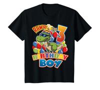 Kids 3rd Birthday, For Boys, Dino Dinosaur Rawr, 3 Years Old T-Shirt
