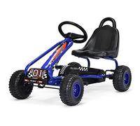 Kids 4 Wheel Go Kart, Adjustable Seat, Handbr Brake Ride on Car, Gift