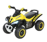 Kids 4 Wheel Quad Toddler Ride on Car Foot to Floor Push Along Walking Yellow