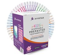 Kids 40 Prepasted Disposable Toothbrushes Individually Wrapped - Single Use Pre Pasted Disposable Toothbrushes with Toothpaste Built in - Waterless Toothbrush for Travel, Guests, Hotel, & Camping