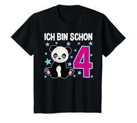 Kids 4th Birthday Panda Bear Panda Bear "Ich Bin Schon 4" [German Language] T-Shirt