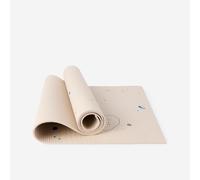 Kids 5 mm Thick Yoga Mat With Straps - Beige/blue/dark Green