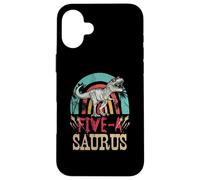 Kids 5 Year Old Dinosaur Birthday 5th T Rex Dino Five Saurus Case for iPhone 16 Plus