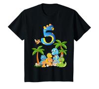 Kids 5 Years Birthday Boy Dinosaur Dino I Am 5 T-Shirt T-Shirt